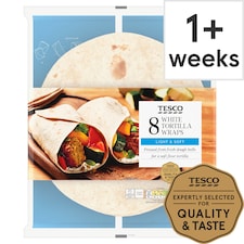 Tesco Plain White Tortilla Wraps 8 Pack