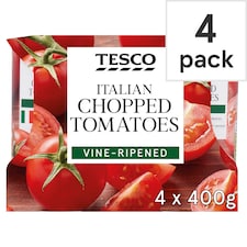 Tesco Italian Chopped Tomatoes 4 X 400G