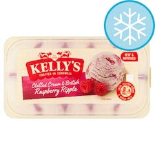 Kelly's Clotted Cream & Raspberry Ripple Ice Cream 950Ml